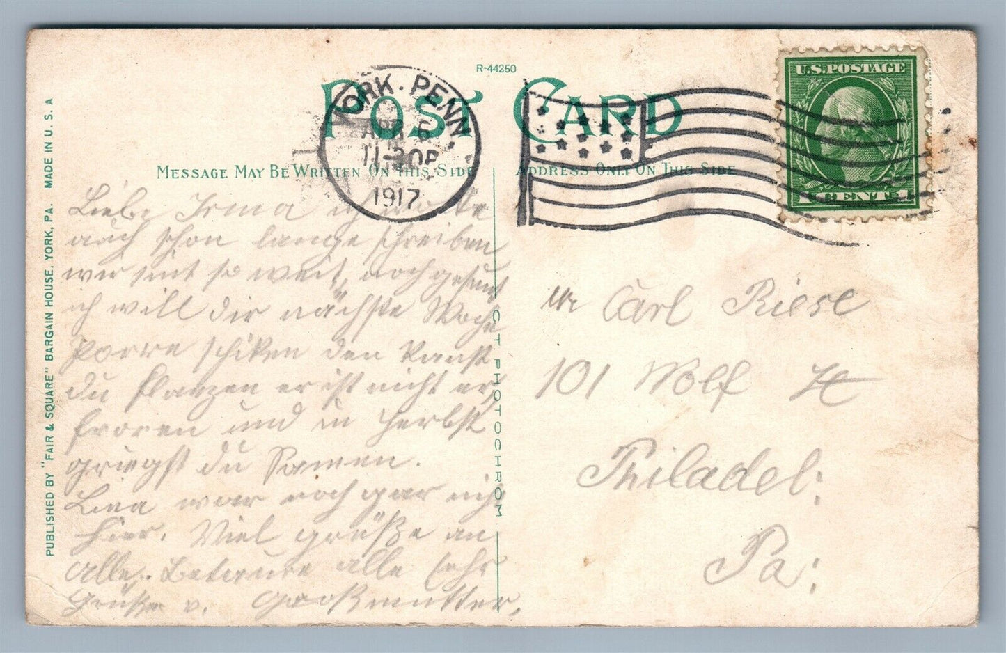 YORK PA TOOTH FACTORY ANTIQUE POSTCARD ARTIFICIAL TEETH