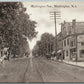 WASHINGTON NJ WASHINGTON AVENUE 1908 ANTIQUE POSTCARD w/ CORK CANCEL