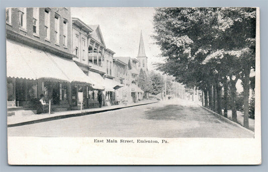 EMLENTON PA EAST MAIN STREET ANTIQUE POSTCARD