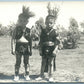 AMERICAN INDIAN LITLE BOYS VINTAGE REAL PHOTO