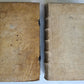 1753 - 1756 2 VOLUMES PIGSKIN BOUND FOLIOS w/ CLASPS antique SERMONS by SEEAUER