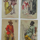 DRESSED MONKEYS BUFFALO NY SET of 4 ANTIQUE VICTORIAN TRADE CARDS ADVERTISING