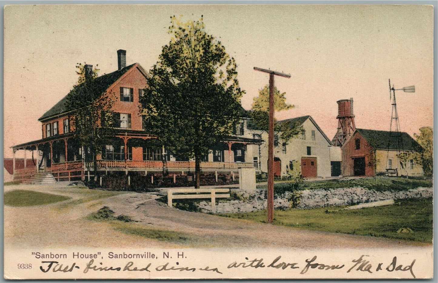 SANBORNVILLE NH SANBORN HOUSE ANTIQUE POSTCARD