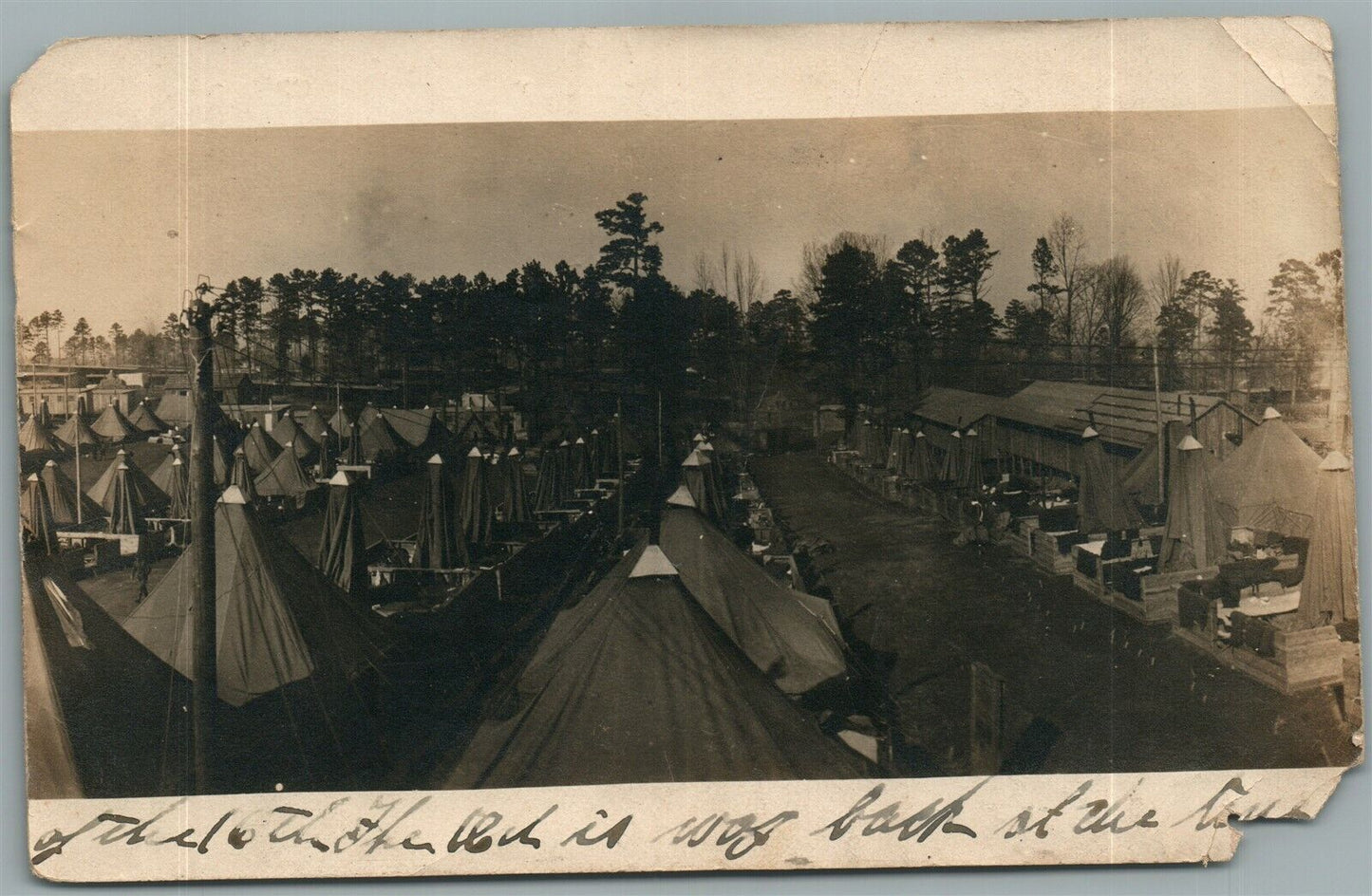 MEXICAN WAR AMERICAN CAMP ANTIQUE real PHOTO postcard size