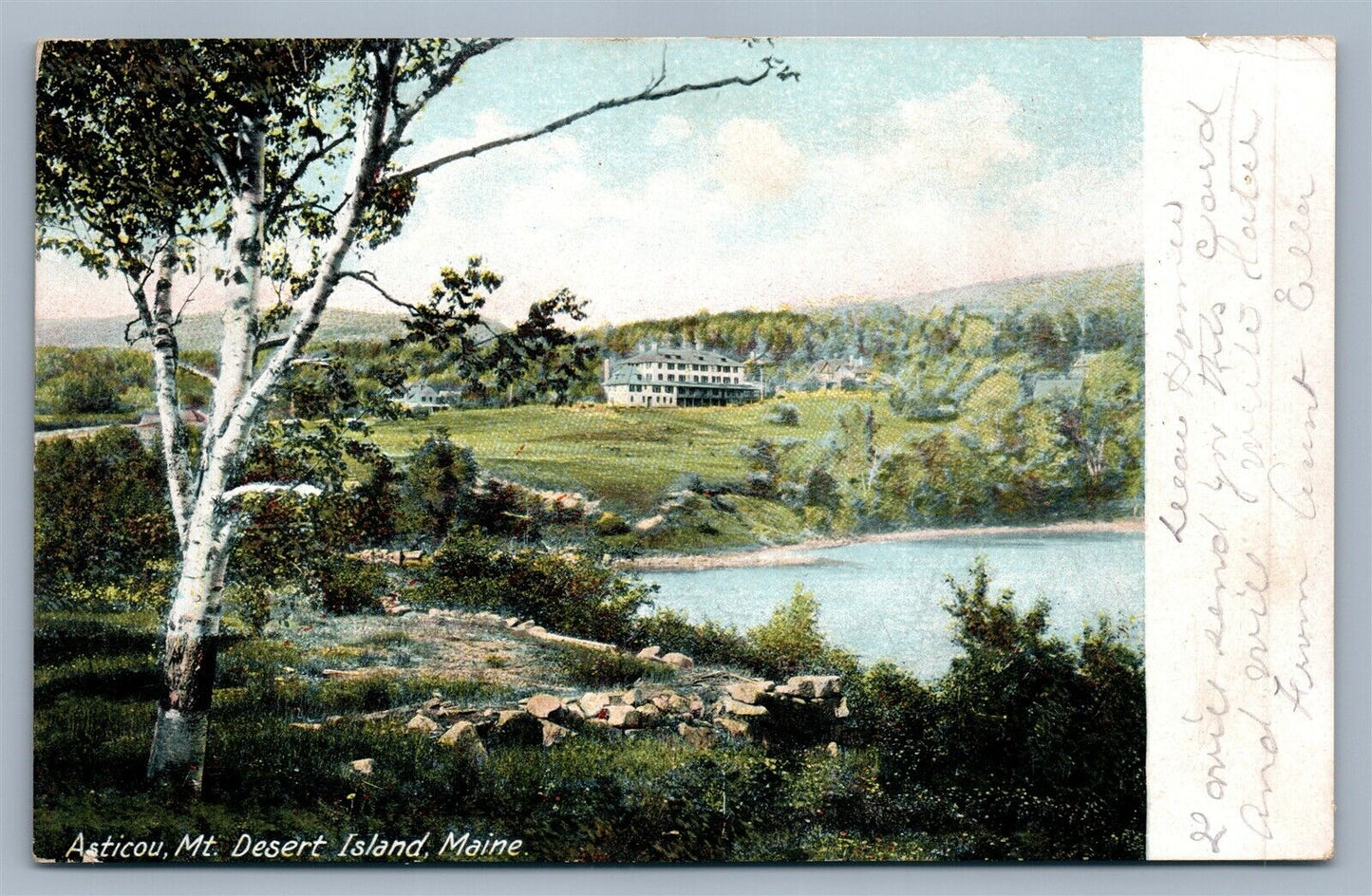 ASTICOU MT. DESERT ISLAND ME ANTIQUE POSTCARD