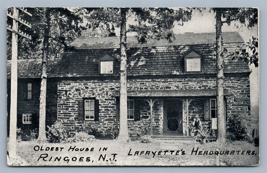 RINGOES NJ LAFAYETTE'S HEADQUARTERS ANTIQUE POSTCARD