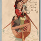 ATLANTIC CITY NJ BOATING COMIC ANTIQUE POSTCARD