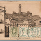 SPAIN LERIDA PLAZA DE LA CONSTITUCION ANTIQUE POSTCARD w/ STAMPS