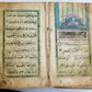 19th CENTURY MANUSCRIPT KORAN in OTTOMAN TURKISH LANGUAGE antique w/LEATHER CASE