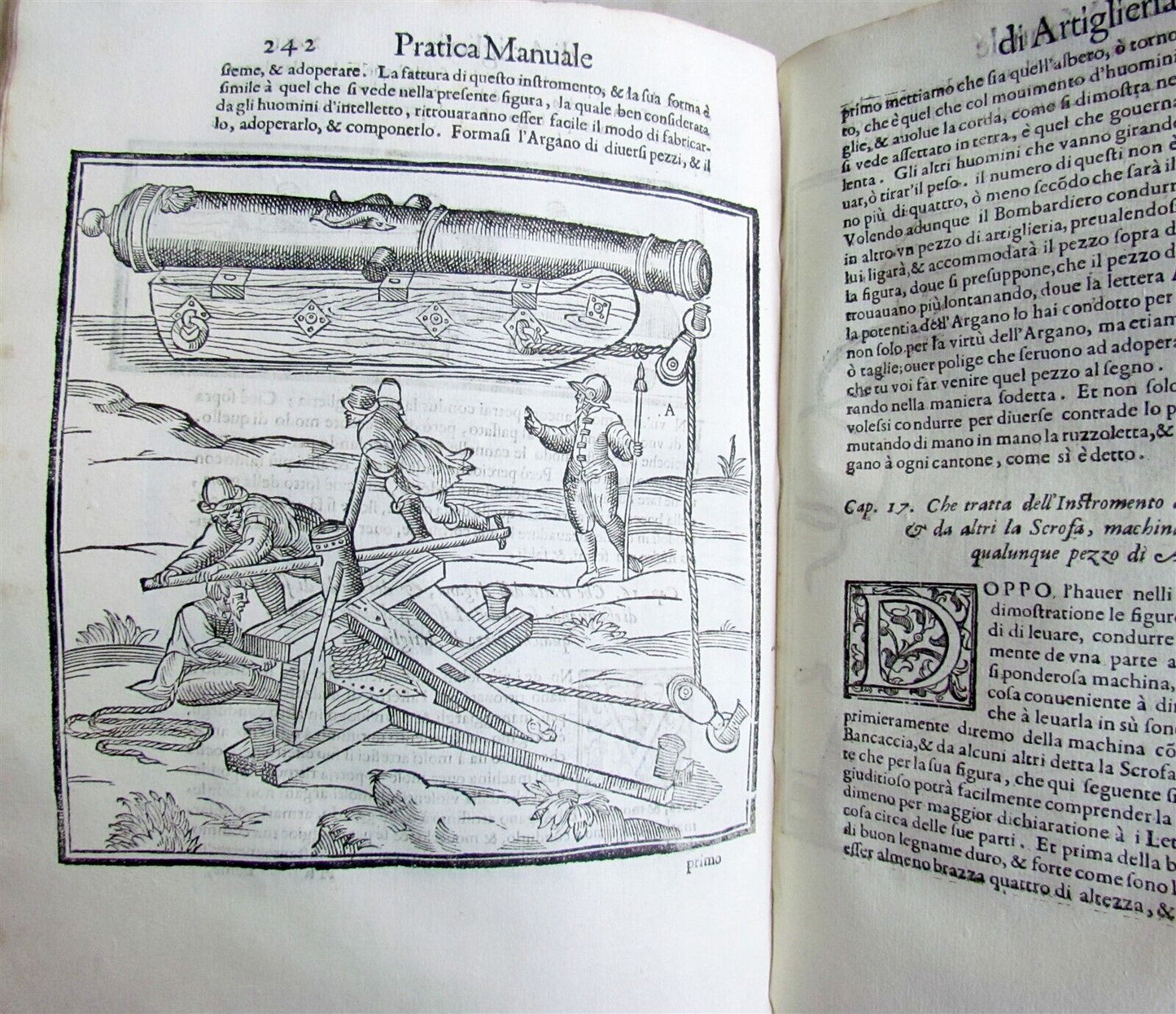 1606 ARTILLERY PRACTICE ILLUSTRATED antique PRATTICA MANUALE DELL' ARTIGLIERIA