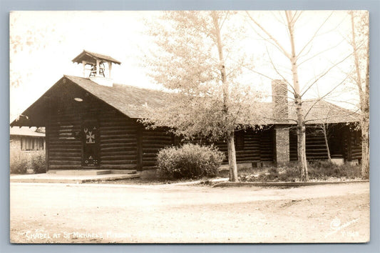 FT. WASHAKIE INDIAN RESERVATION WYO CHAPEL ANTIQUE REAL PHOTO POSTCARD RPPC