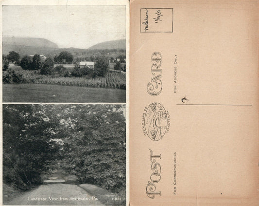 SWIFTWATER PA ANTIQUE POSTCARD