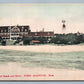 WEST HARWICH MA BEACH & HOTEL 1908 ANTIQUE POSTCARD