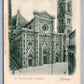 FIRENZE ITALY ANTIQUE POSTCARD LA FACCIATA DELLA CATTEDRALE