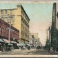 DES MOINES IA WALNUT STREET ANTIQUE POSTCARD