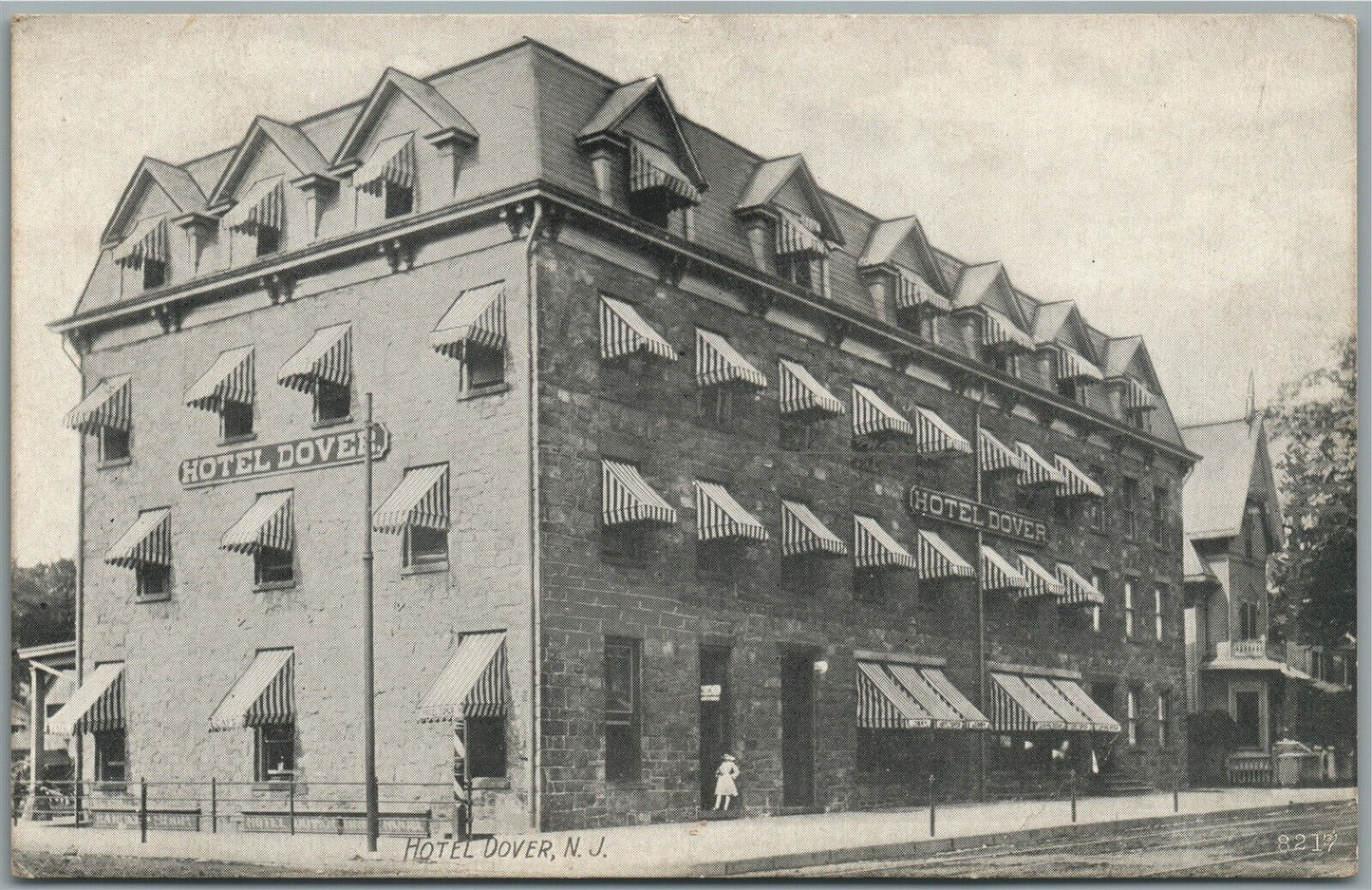 HOTEL DOVER NJ ANTIQUE POSTCARD