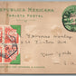 MEXICO ANTIQUE POSTCARD w/ STAMPS