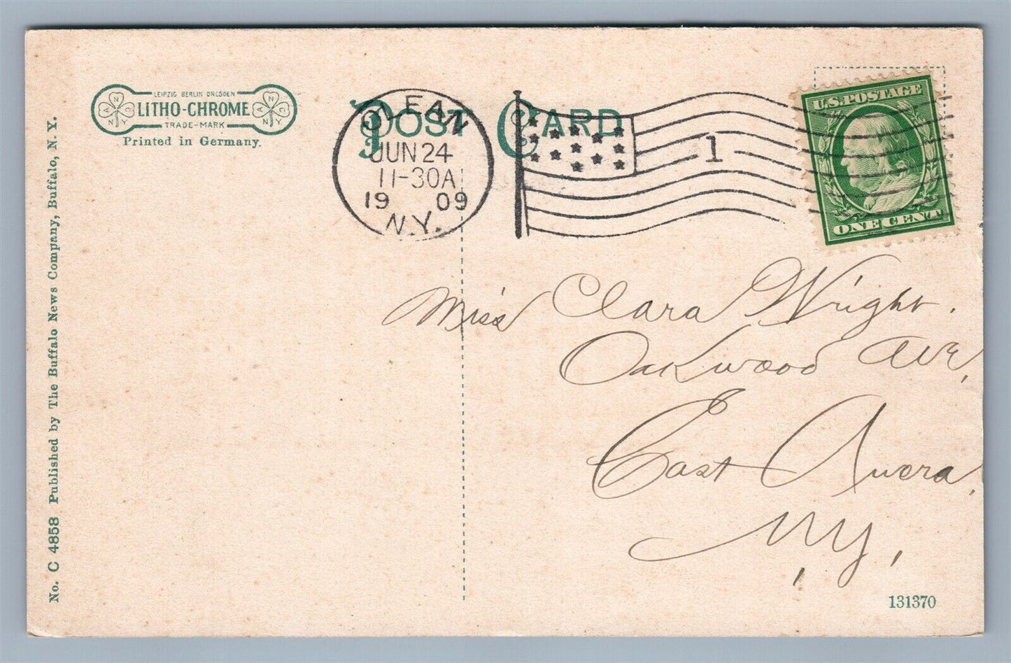 OLEAN NY UNION STREET ANTIQUE POSTCARD
