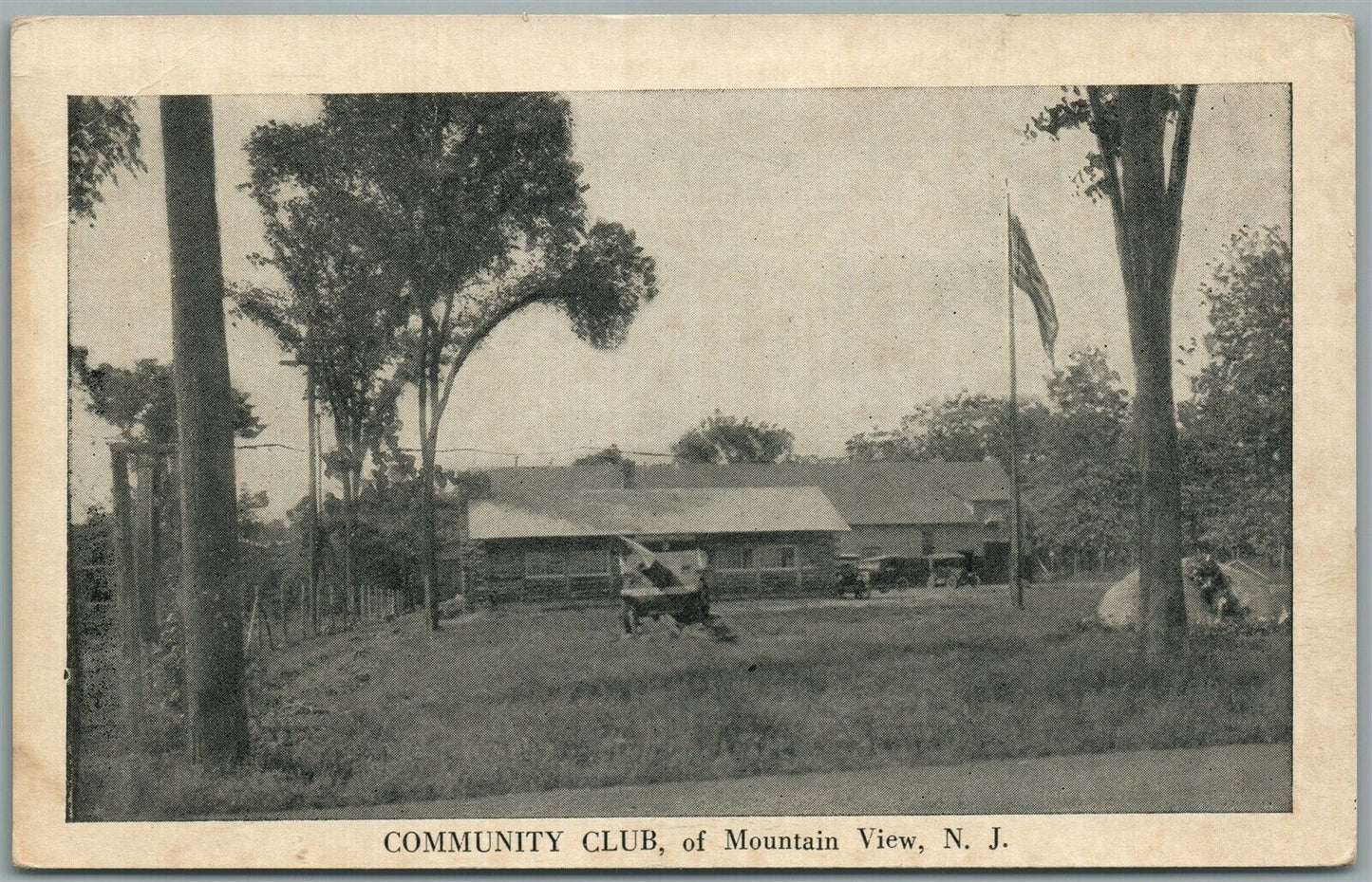 MOUNTAIN VIEW NJ COMMUNITY CLUB ANTIQUE POSTCARD