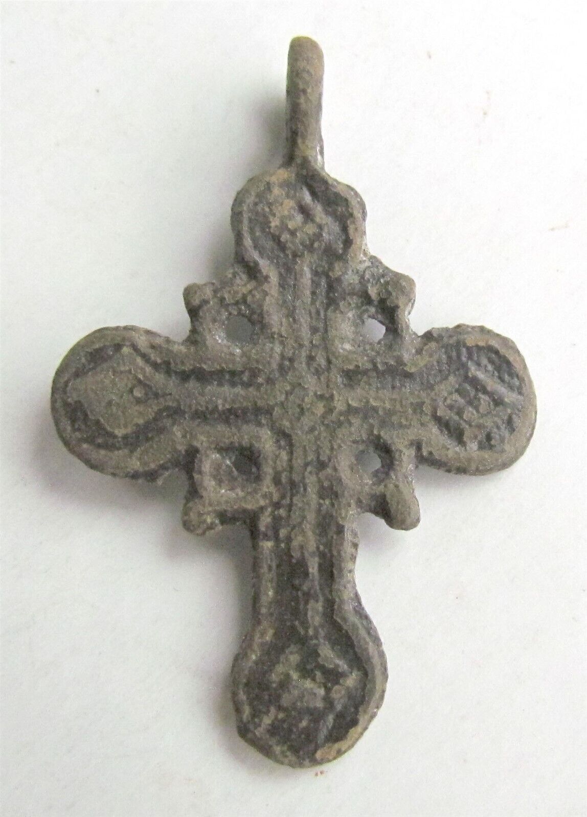 RUSSIAN orthodox icon NECK CROSS c. 1750s