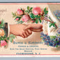 FLEMINGTON NJ BURTIS & KIRKBRIDE PIANOS EMBOSSED VICTORIAN TRADE CARD