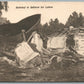 POLAND DESTROYED RAILROAD STATION BETINOW NEAR LUKOW ANTIQUE POSTCARD