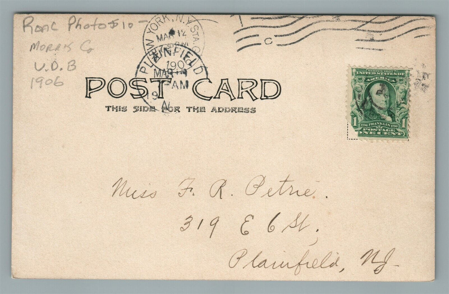 DOVER NJ BLACK POND ANTIQUE REAL PHOTO POSTCARD RPPC