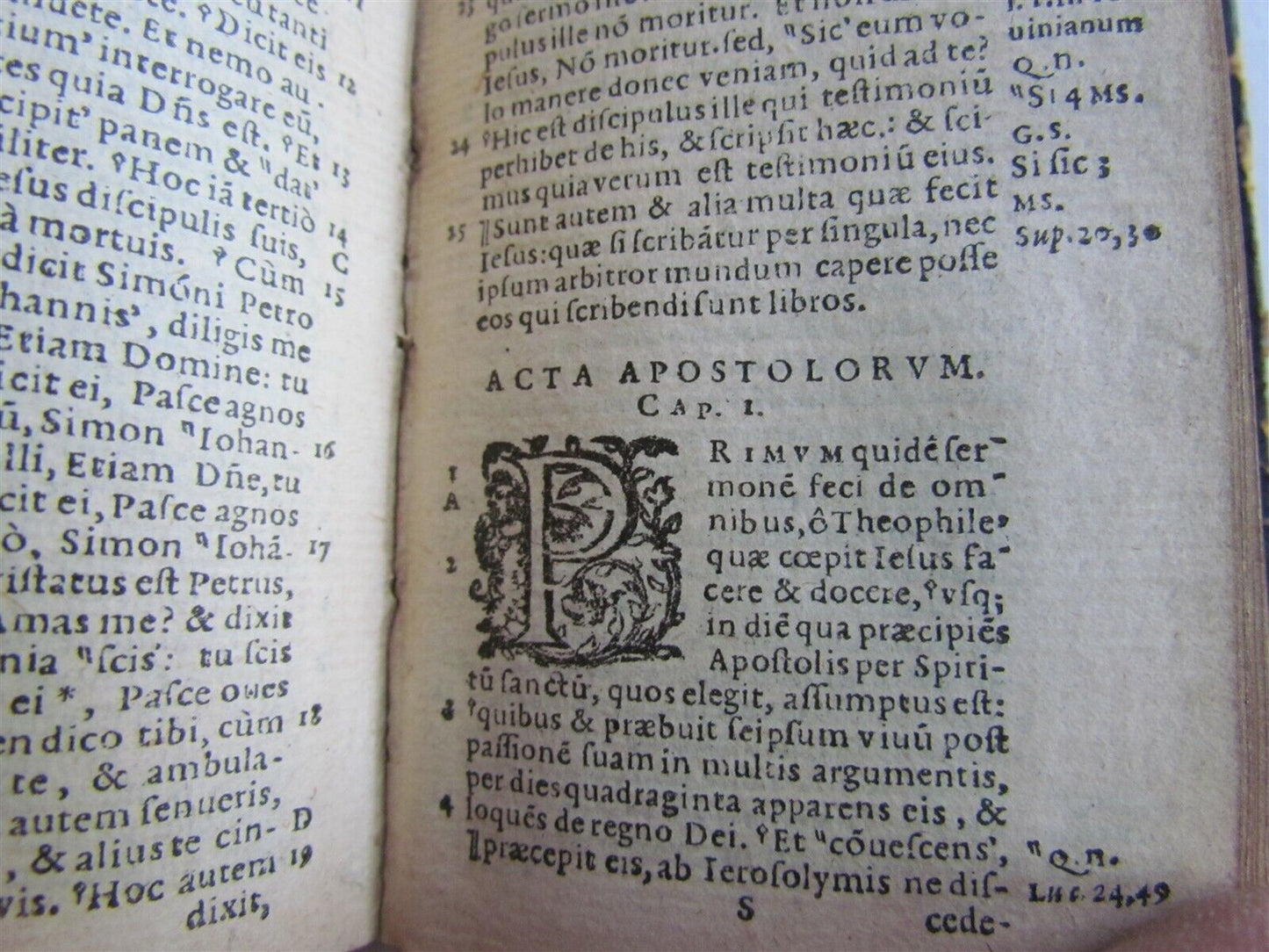 1584 BIBLE by Christopher PLANTIN BIBLIA LATINA antique NEW TESTAMENT