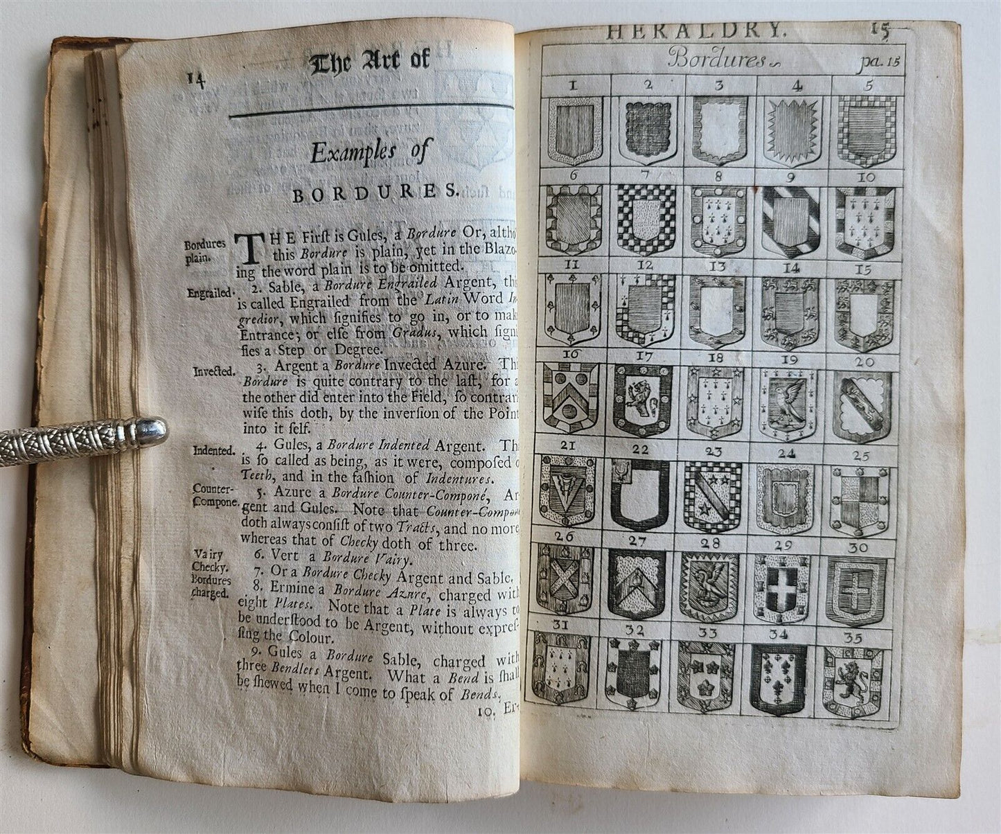 1730 ART of HERALDRY antique in ENGLISH illustrated