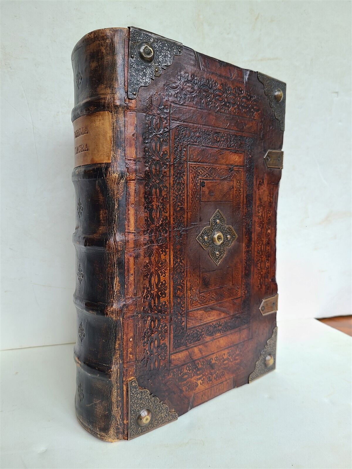 1599 BIBLE in DUTCH MOERENTORF BIBLIA SACRA FOLIO ILLUSTRATED antique 16th CENT.