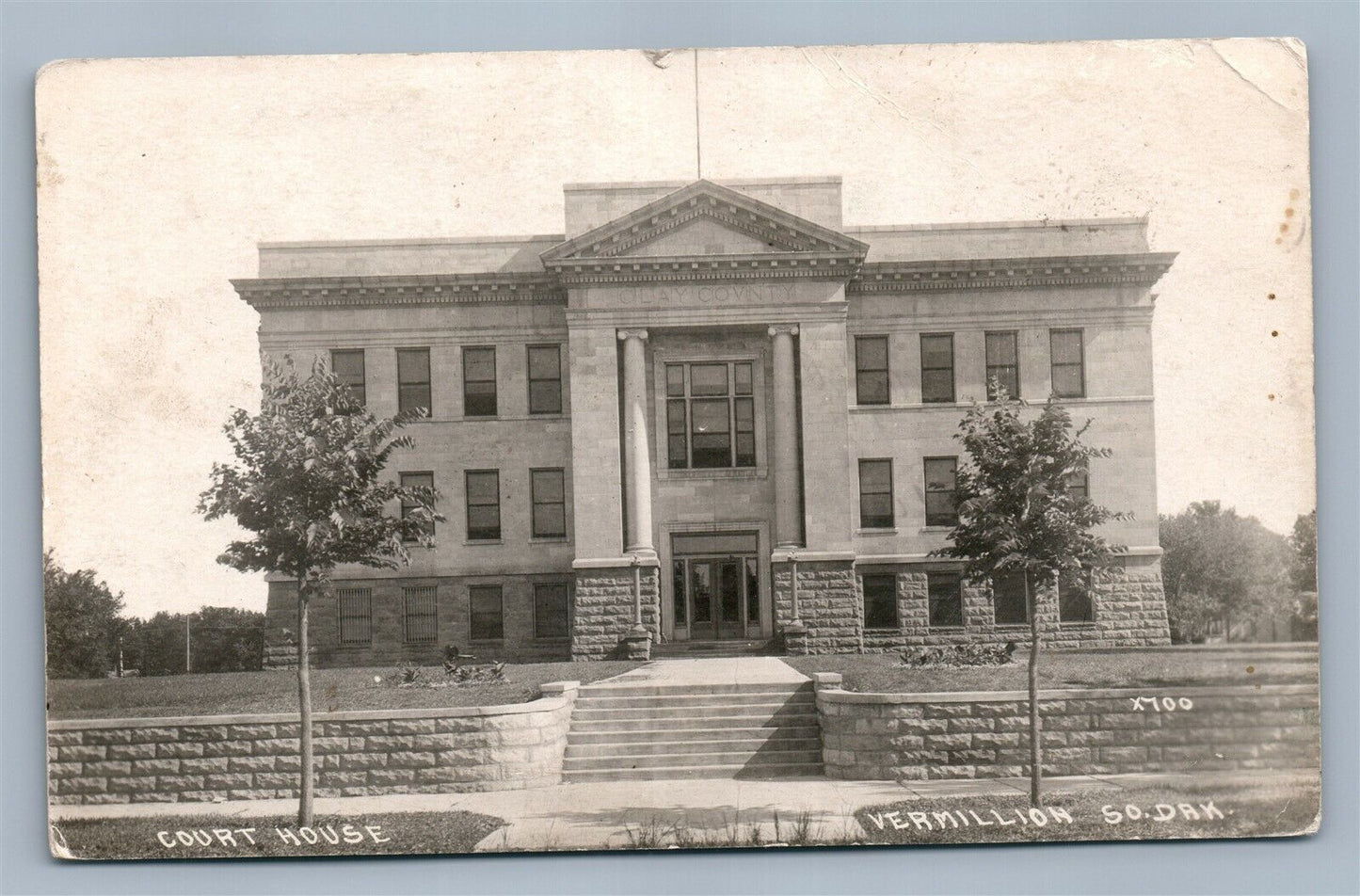 VERMILLON SD COURT HOUSE ANTIQUE REAL PHOTO POSTCARD RPPC