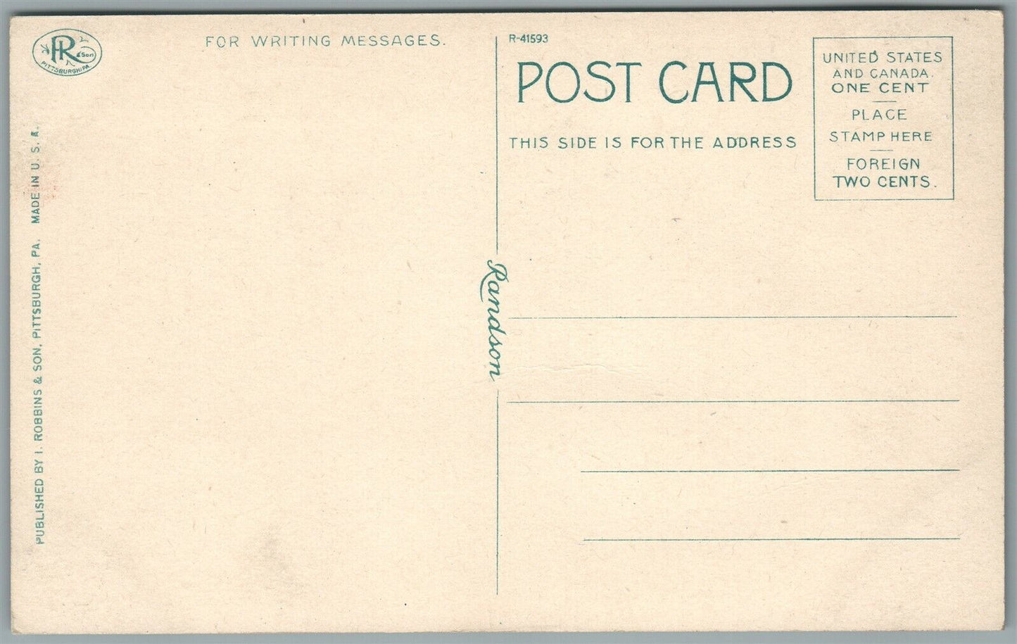 ALTOONA PA 11th AVENUE ANTIQUE POSTCARD