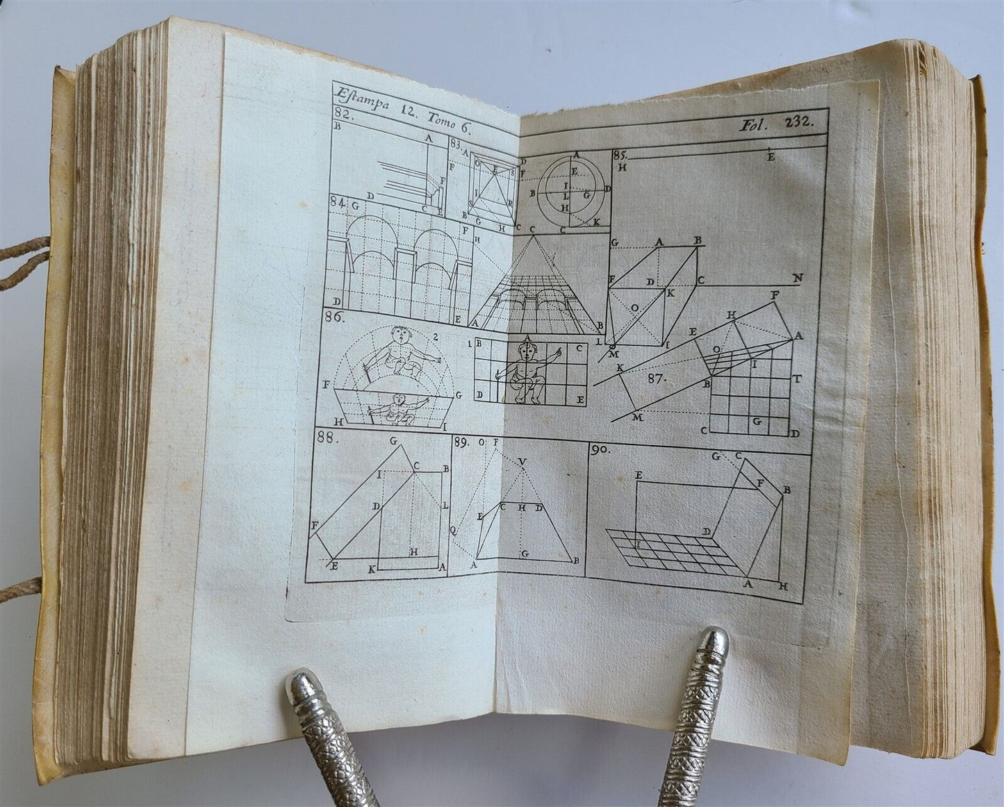 1727 MATHEMATICS in SPANISH Compendio mathematico antique METHEOROS OPTICA