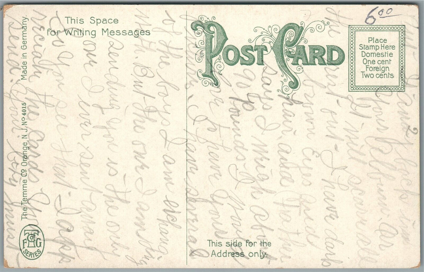 TRENTON NJ BROAD STREET ANTIQUE POSTCARD