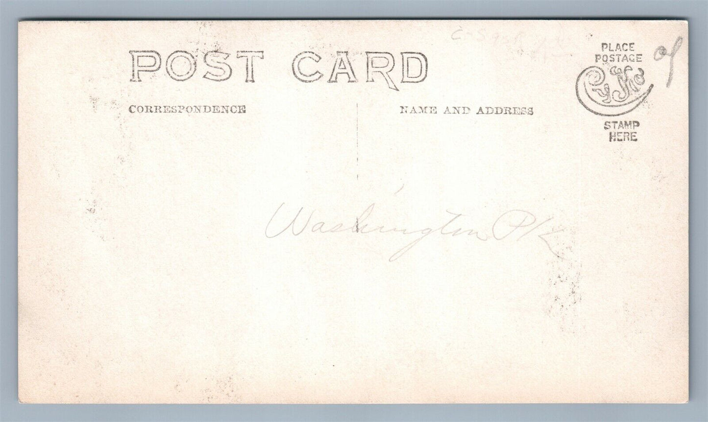 DUCK POND WINTER SCENE ANTIQUE REAL PHOTO POSTCARD RPPC