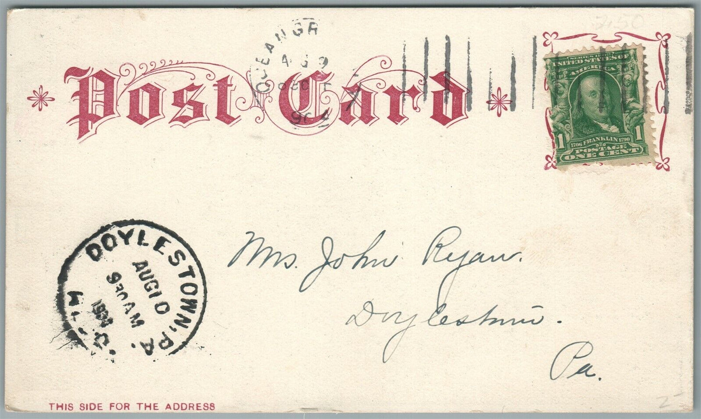 ASBURY PARK NJ BOARD WALK ANTIQUE POSTCARD