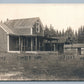 W.FORKS ME COMBER INN CABINS ANTIQUE REAL PHOTO POSTCARD RPPC