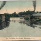 BENNINGTON NH VIEW UP STREAM FROM BRIDGE ANTIQUE POSTCARD