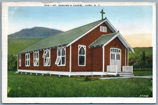 ACRA NY EDMUND'S CHAPEL ANTIQUE POSTCARD