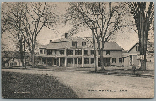 BROOKFIELD INN MA ANTIQUE POSTCARD