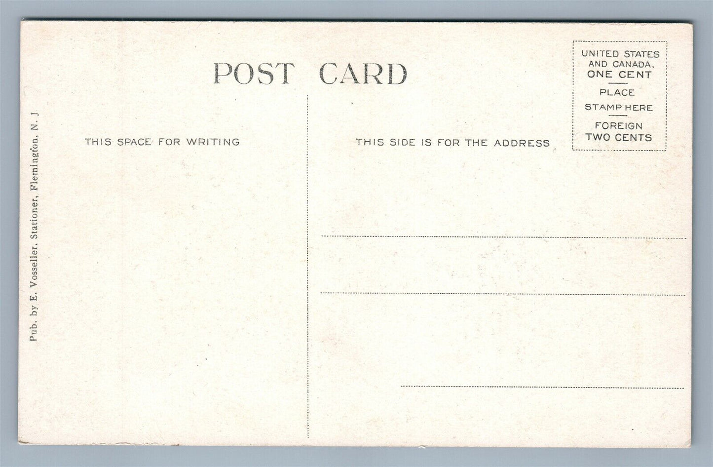 FLEMINGTON NJ GRAMMAR SCHOOL ANTIQUE POSTCARD