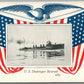 MILITARY SHIP US DESTROYER STRARATT ANTIQUE POSTCARD