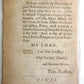 1689 BISHOP of ROCHESTER's SECOND LETTER TO LORD CHAMBERLAIN antique in ENGLISH