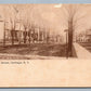 CARTHAGE NY SCHOOL STREET ANTIQUE POSTCARD w/ CORK CANCEL