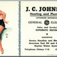 CLINTON NJ HEATING & PLUMBING AMOCO GAS & MOTOR OIL VINTAGE ADVERTISING CARD