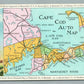 CAPE COD MA AUTO MAP ANTIQUE POSTCARD