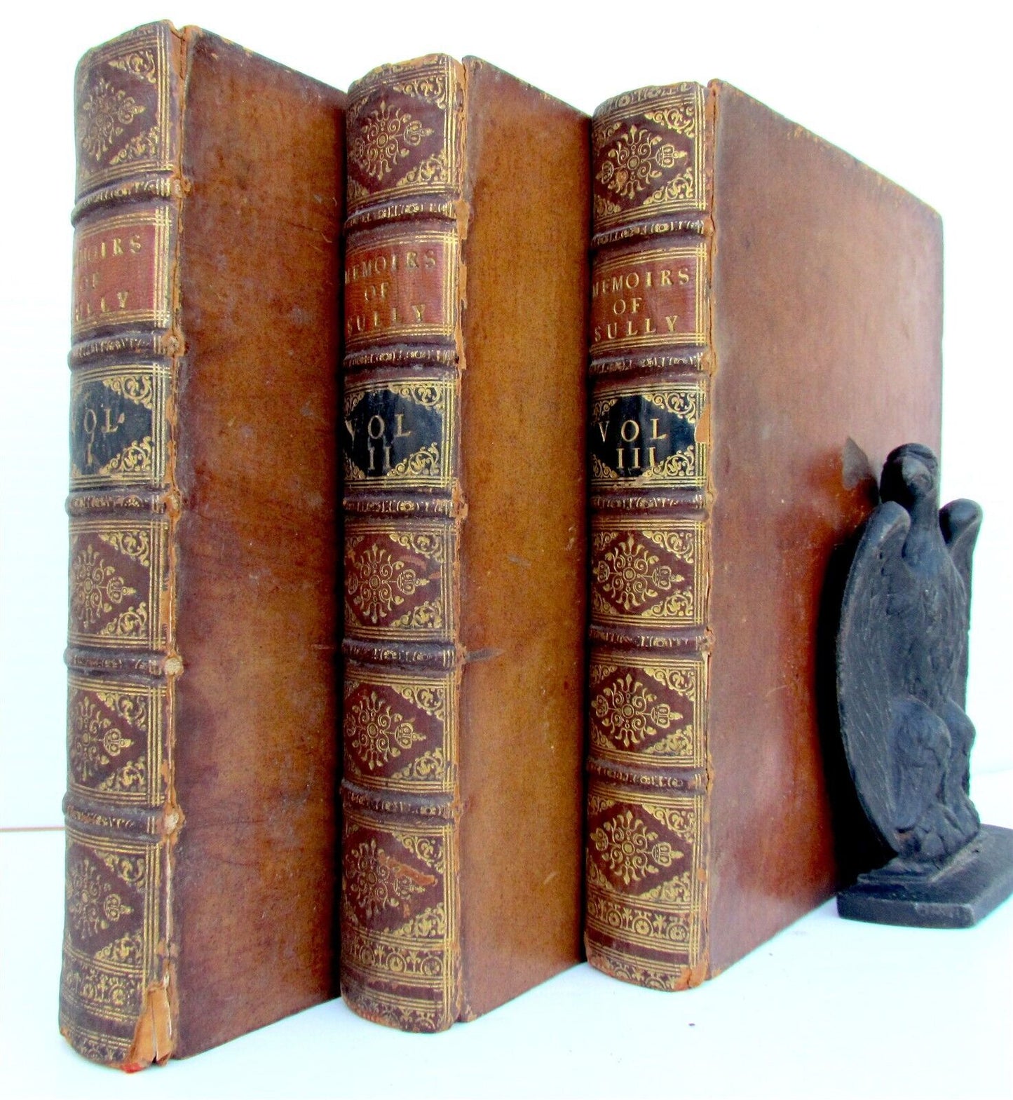 1756 MEMOIRS of MAXIMILIAN de BETHUNE 3 VOLUMES antique in ENGLISH