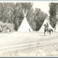 MONTANA INDIAN CAMP VINTAGE REAL PHOTO POSTCARD RPPC