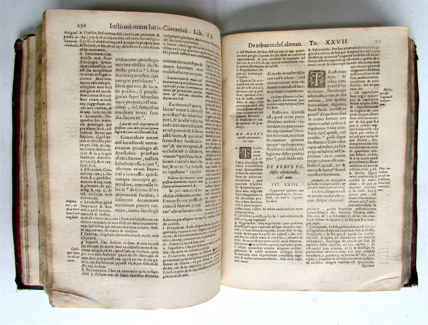 1584 LAW BOOK antique Institutiones iuris canonici IO. PAULO LANCELOTTO PERUSINO