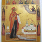 RUSSIAN ICON of BOGOLUBOVO MOTHER OF GOD antique 19th CENTURY painted on gold